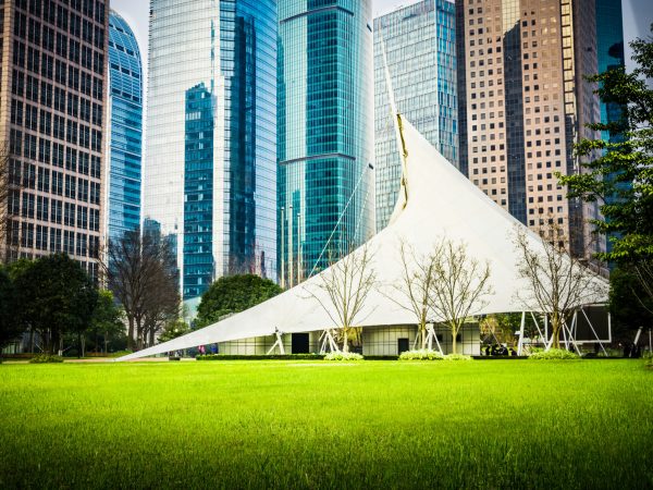 park in lujiazui financial centre, Shanghai, China